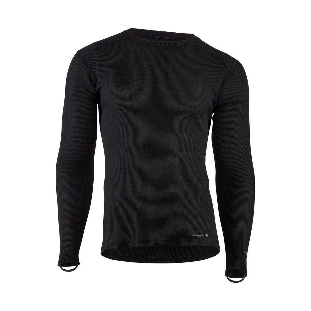 Carhartt Men's MBL113 Base Force Midweight Base Layer Classic Crew - XX-Large - Black