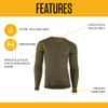 Carhartt Men's MBL113 Base Force Midweight Base Layer Classic Crew - XX-Large - Black view 4