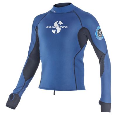 SCUBAPRO Men's Everflex 1.5mm Thermal Diving Top, Long-Sleeve, Small, Aegean Blue