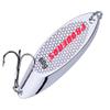 PROBEROS Fishing Spoons Lures Bass Baits Jigging Bait Tackle with Treble Hooks Hard Metal Spoon Fishing Lure Weight Pick 10 Pcs/Pack 2.12oz Silver view 1