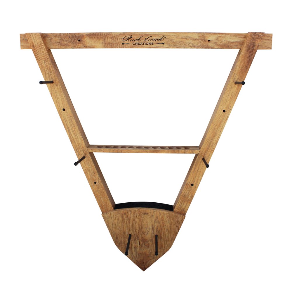 Rush Creek Creations | Wall Mounted Bow and Arrow Display Rack for Hunting & Archery Accessories | Real Tree 3-Bow Holder & 12-Arrow Storage | Handcrafted Small Bows & Big Bow Hanger w/Arrow Holders