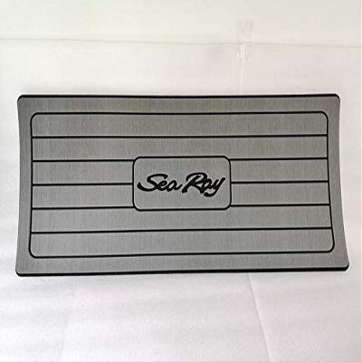 JZ Boat Helm Station Pad EVA Grey Teak Decking with SeaRay Logo 16" x 39" x 1/2"