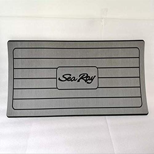 JZ Boat Helm Station Pad EVA Grey Teak Decking with SeaRay Logo 16" x 39" x 1/2"