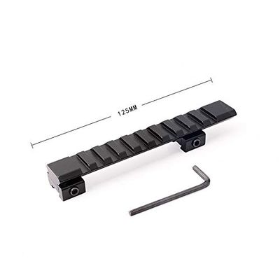 Ulightfire 125mm Extension Rail Mount 10 Slots Picatinny Riser Mount Converter