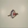 D&H Jewelry Golden Tone Ballet Dancer Dress in Red Tutu Brooch with Paved Rhinestone view 4