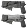 GUGULUZA Extra-Thick Gun Socks for Pistols, Pistol Sock for Handgun, 6 Pack Knit Silicone Treated Handgun Sleeve for Revolver, Drawstring Closure, Anti-Rust (Gray) view 2