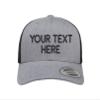Custom Trucker Hat YP 6606 Embroidered Your Own Text Curved Bill Snapback (Heather/Black) view 1
