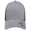 Custom Trucker Hat YP 6606 Embroidered Your Own Text Curved Bill Snapback (Heather/Black) view 3