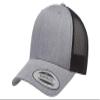 Custom Trucker Hat YP 6606 Embroidered Your Own Text Curved Bill Snapback (Heather/Black) view 4
