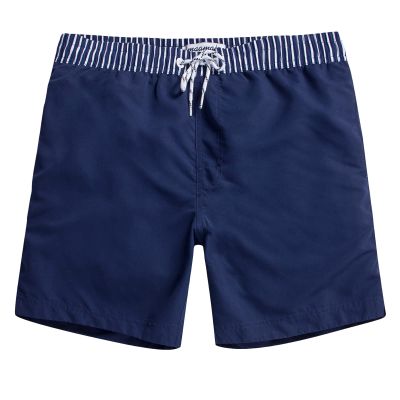 maamgic Mens Swim Trunks Quick Dry Swim Shorts with Mesh Lining Funny Swimwear Bathing Suits 7inch Stripe Navy XX-Large