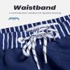 maamgic Mens Swim Trunks Quick Dry Swim Shorts with Mesh Lining Funny Swimwear Bathing Suits 7inch Stripe Navy XX-Large view 4