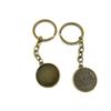 5 Items Keychain Keyring Key Tags Chains Rings Jewelry Bag Charms M1JH1 Libra Cabochon Blank Tag view 1