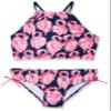 Kanu Surf Girls' Big Hallie Flamingo Halter Tankini Beach Sport 2-Piece Swimsuit, Navy, 7 view 1