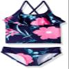 Kanu Surf Toddler Girls' Charlotte Flounce Tankini Beach Sport 2-Piece Swimsuit, Paige Navy Floral, 4T view 1