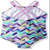 Kanu Surf Girls' Big Ruby Chevron Beach Sport 1-Piece Swimsuit, Purple, 7 view 2