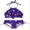 Kanu Surf Big Girls' Morgan Ruffle Halter Bikini 2-Piece Swimsuit, Pink, 2T, Morgan Purple Floral, 12 view 1