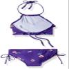 Kanu Surf Big Girls' Morgan Ruffle Halter Bikini 2-Piece Swimsuit, Pink, 2T, Morgan Purple Floral, 12 view 2