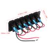 6 Gang LED Switch Panel,12-24V 6 Gang Rocker Switch Panel for Car RV Boat Yacht Marine(Green LED) view 3