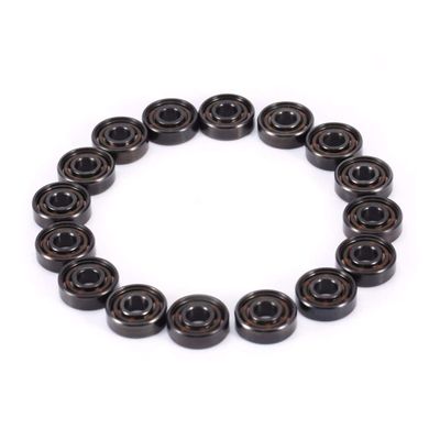 Ochoos 16pcs Ceramic Swiss BSB 608 8227mm ABEC-11 Hybrid 6 White ZrO2 Balls Skateboard Bearing Skating Inline Roller Skate Wheels 608 - (Length: 16 Pcs)