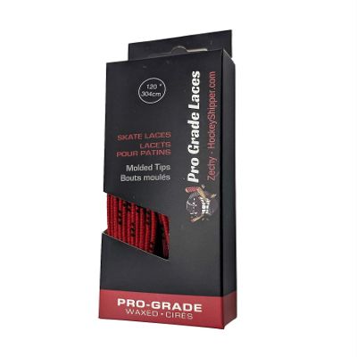 zechy Hockey Laces Waxed - Specifically Made for Skates - One Pair - Sizes (72, 84, 96, 108, 120, 130) (Red, 96")