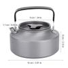 Dilwe Camping Kettle, 1.1L Portable Camping Coffee Tea Pot Outdoor Hiking Kettle for Outdoor Hiking Kitchen Use (Black) view 4