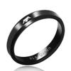 Uloveido Black King and Queen Rings for Couples - 2pcs His and Hers Stainless Steel Matching Ring Sets for Him and Her - 2 pcs Promise Engagement Wedding Band Black view 3