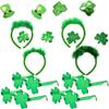 8Pcs St. Patrick's Day Headbands and Shamrock Sunglasses, Shamrock Clover Head Boppers Eyeglasses Accessories for St. Patrick's Day Irish Party Favors Supplies Costume Accessories view 1