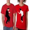 ALLNTRENDS Couple T Shirt Pulp Dance Valentine's Day Matching Gift Classic Tops (Womens S Mens XL, Red) view 1