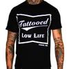 cartel ink Tattooed Low Life Men's T-Shirt (4XL) Black view 2