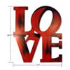 Letter2Word Wall Decor - Stacked LOVE Original Word Wall Art, 15.5 Inches High x 13 Inches Wide, Red view 2