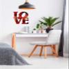 Letter2Word Wall Decor - Stacked LOVE Original Word Wall Art, 15.5 Inches High x 13 Inches Wide, Red view 4