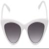 A.J. Morgan Women's Naughty 53785-WHT Cateye Sunglasses, White, 51 mm view 2