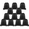 KUUQA 12 Pcs Drawstring Backpack Bags Sport Gym Sack Cinch Bags Bulk for School Traveling and Storage (Black) view 1