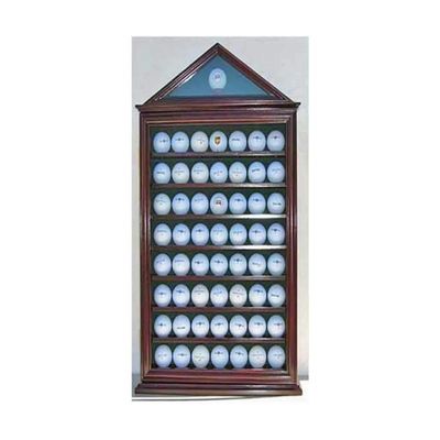 57 Golf Ball Display Case Shadow Box Wall Cabinet Holder Rack w/ 98% UV Protection