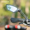 MEACHOW New Scratch Resistant Glass Lens,Handlebar Bike Mirror, Adjustable Safe Rearview Mirror, Bicycle Mirror (Silver Left Side) ME-003LS view 3
