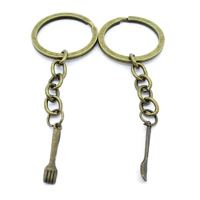 100 Items Keychain Keyring Key Tags Chains Rings Jewelry Bag Charms AA442 Dinner Fork