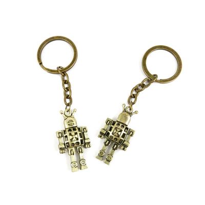 1 Items Keychain Keyring Key Tags Chains Rings Jewelry Bag Charms T6JZ1 Hollow Robot