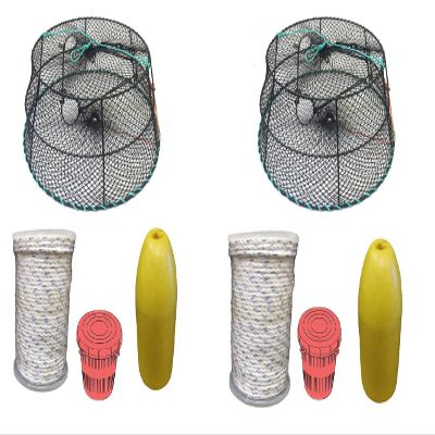 KUFA Sports 2-Pack Vinyl Coated Crab Ring Trap with Crabbing Accessory Combo-(CT79+PAM1) X2