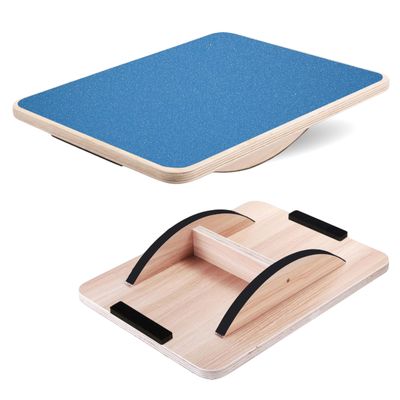 Yes4All Professional Rocker Balance Board, Wobble Board for Adults Anti-Slip| 17.5 Rocker Board, Standing Desk Core Strength Wooden Balance Board