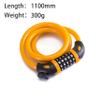 Bike Lock Bicycle Lock Chain 5-Digit Combination Lock Core Steel Wire Bike Lock Security&Portable Bicycle Locks,1.1m x 1/2 inch (Orange) view 3
