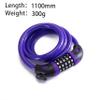 Bike Lock Bicycle Lock Chain 5-Digit Combination Lock Core Steel Wire Bike Lock Security&Portable Bicycle Locks,1.1m x 1/2 inch (Purple) view 3