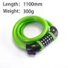 Bike Lock Bicycle Lock Chain 5-Digit Combination Lock Core Steel Wire Bike Lock Security&Portable Bicycle Locks,1.1m x 1/2 inch (Green) view 3