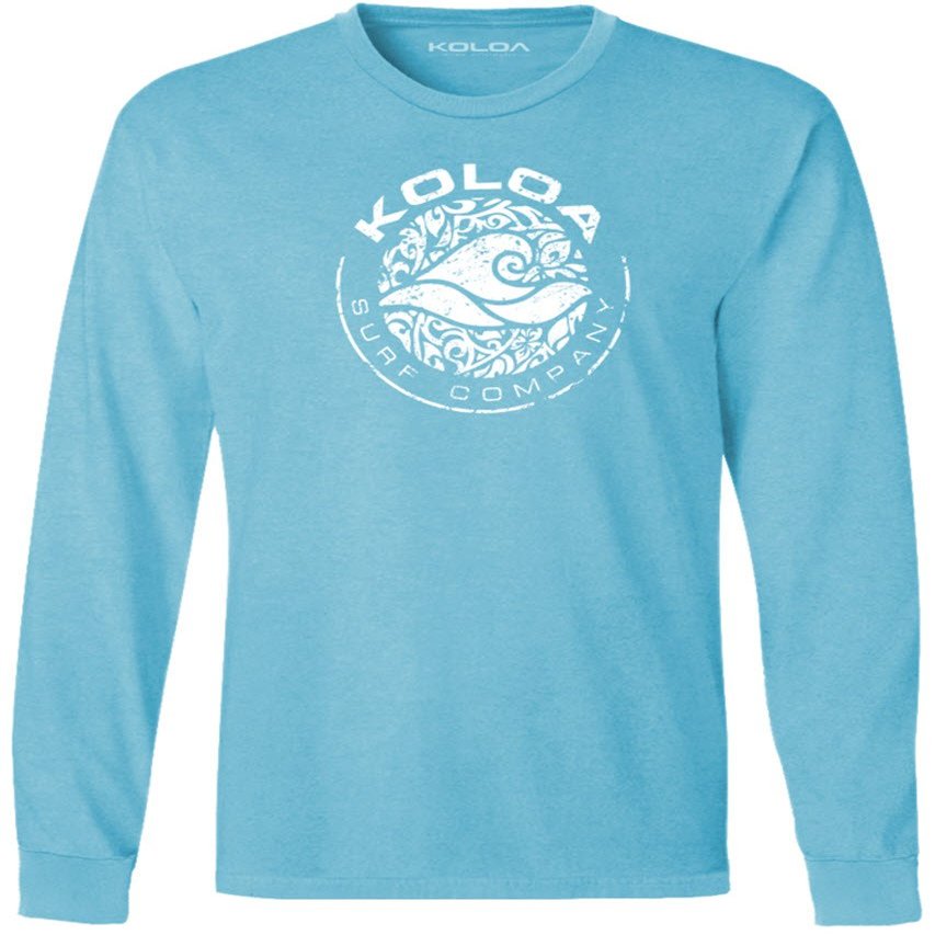 Koloa Circle Wave Vintage Pigment Dyed Long Sleeve Tee-TidalWave/w-4XL