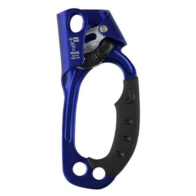 TRANGO Passport Ascender - Handled Rope Ascender, Ergonomic Rubber Grip, 8-13mm Ropes, Climbing & Rope Access, Blue, Right Hand