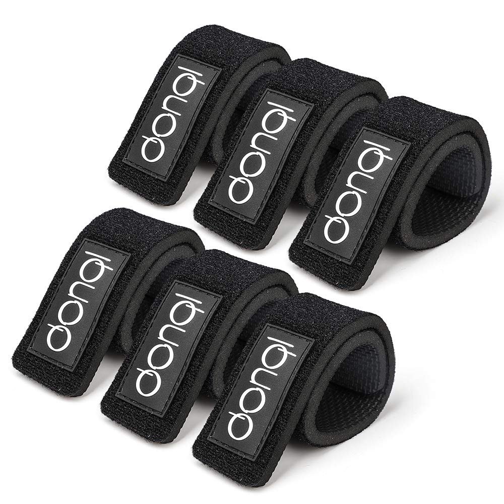 DONQL Fishing Belt, Fishing Rod Ties, Stretchy Rod Straps 25CM, Wraps Strap Holder Fish Pole Belt Elastic Casting Rods Holder Strap Belt Fish Gear Spinning Fly (Black)