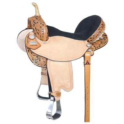 HILASON Western Horse Saddle American Leather Flex Trail Barrel Black | for Horses