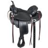 HILASON Western Horse Treeless Trail Pleasure American Leather Saddle | Barrel for Horses view 1