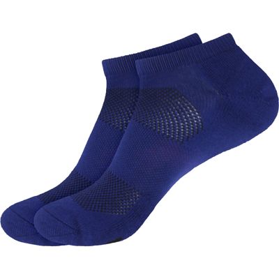 BambooMN Men's Rayon from Bamboo Fiber Sports Superior Wicking Athletic Ankle Socks - Navy Blue - 2 Pairs - Size 10-14