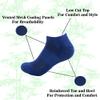 BambooMN Men's Rayon from Bamboo Fiber Sports Superior Wicking Athletic Ankle Socks - Navy Blue - 2 Pairs - Size 10-14 view 4