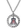 NCAA Arizona Wildcats Womens Siskiyou SportsRhinestone Hoop Necklaces, Silver, One Size view 1